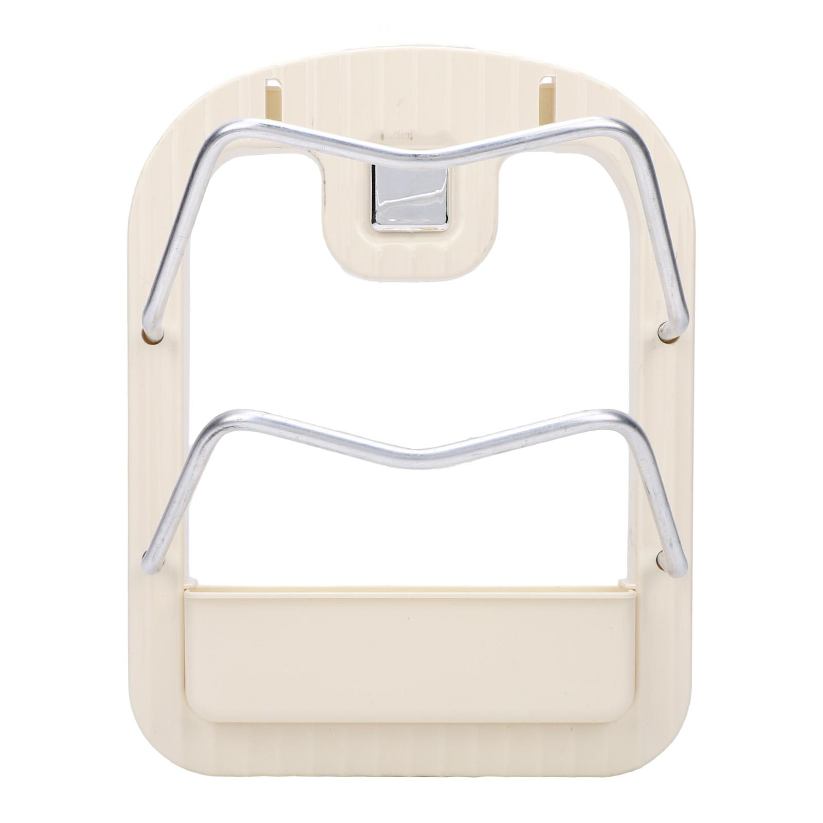 

Pot Lid Organizer Rack Saving Space Adhesive Wall Mount Pan Pot Cover Cutting Board Holder with Drip Tray for Kitchen Type 2