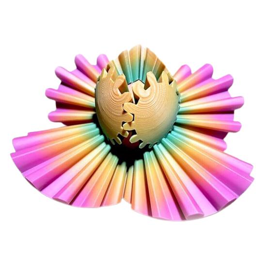 3D-gedrucktes Zahnradball-Spielzeug zur Stress- und Angstlinderung, Spinball-Würfel, tragbarer Zahnradball aus Kunststoff für unterwegs, sensorisches Zappelspielzeug, Geschenk für Kinder und Erwachsene