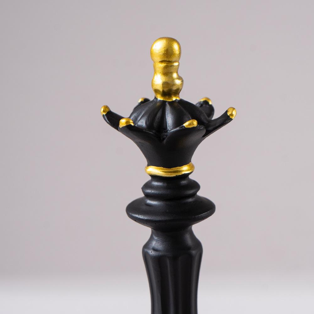 2026 Trending Chess Decor Set,King Queen Knight Chess Piece Decor Sculpture Ornament Collectible Figurine for Home House Office