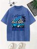 California Speed  Racing Prints Washed TShirt Women Cotton Oversized Tops Casual ONeck Distressed T Shirt Summer Clothes