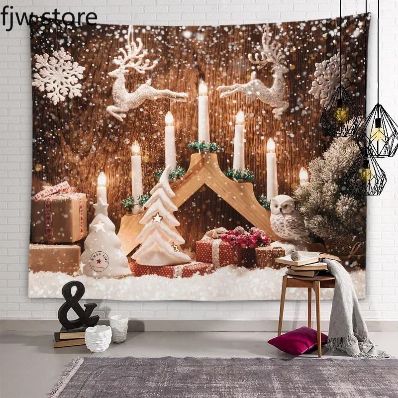 

Рождественский Новый год Украшение Гобелен Искусство Безделушка Комната в общежитии Гостиная Стена Дом 150x100cm