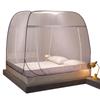 Yurt Mosquito Net Free Installation Square Top Steel Wire Tent Foldable Zipper Double Door Bottom Household Summer Mosquito Proof