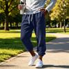 Men's Color Sweatpants with Elastic Waist and Cuffed Ankles for Casual Wear