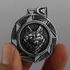 Tytanowa stal nierdzewna słowiański Kolovrat Veles Symbol klamra wisiorek Viking wilk Amulet mężczyźni kobiety biżuteria Amulet naszyjnik