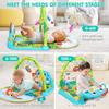 UMIKU Baby Gym Play Mats Baby Toys Tummy Time Mat Musical Activity Center for Newborn Infant Piano Babies Play Mat Music & Light Newborn Infant Gifts