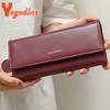 Yogodlns Lässiges langes Portemonnaie für Damen mit Anhänger PU-Leder Handtasche Mehrschichtige Clutch Einkaufs-Damen-Geldbörse Handy-Kartenhalter-Portemonnaie