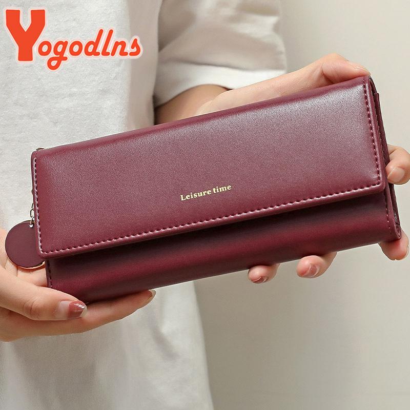 Yogodlns Lässiges langes Portemonnaie für Damen mit Anhänger PU-Leder Handtasche Mehrschichtige Clutch Einkaufs-Damen-Geldbörse Handy-Kartenhalter-Portemonnaie