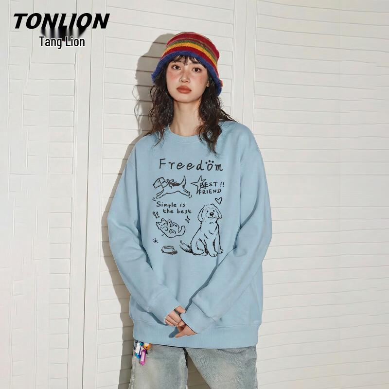 TonLion Women's Loose Fit Long Sleeve Sweatshirt