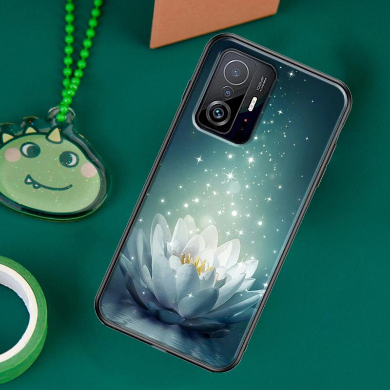Lotus Blue White Flowers Case For POCO F5 X5 X3 Pro X4 F4 GT F3 M5s C40 Cover For Xiaomi 13 12 Lite 11T 12T Pro 12X