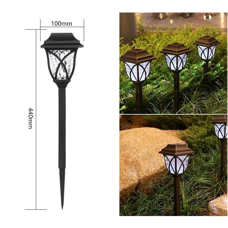 LED Solar Lawn Lights Outdoor Waterproof Garden Pathway Lamps Warm Light for Villa Courtyard Landscape Decoration  Garden Light