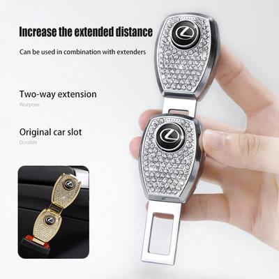 Car Zinc Alloy Seat Belt Clip Extension Plug Accessories For FSPORT LBX NX RX 350h 450h ES UX 300e GS GX IS LS LX CT LC
