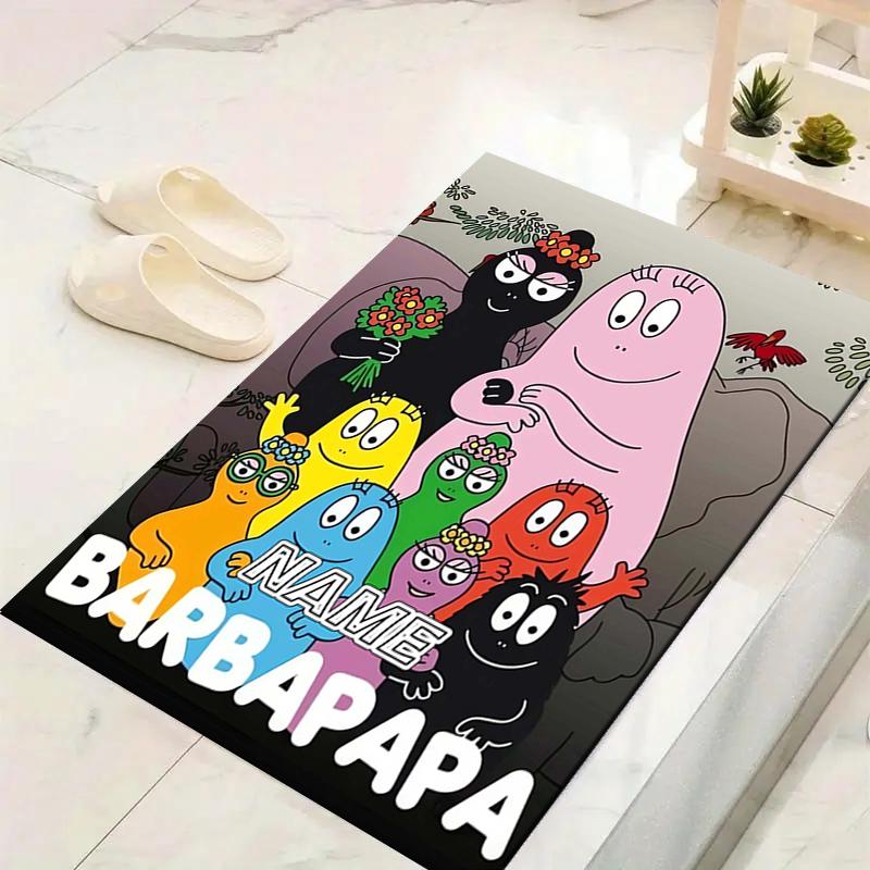 Custom 1Pc Barbapapa Adventure Rug Office Carpet Indoor Outdoor Entrance Doormat Nonslip Soft And Comfortable Living Room D9153