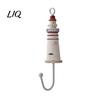 Decorative Wooden Coat Hanger Wall Hook, Mediterranean Style Sturdy Beautiful Hooks Durable for Home Decor Keys Umbrellas Scarves Cartoon Walls