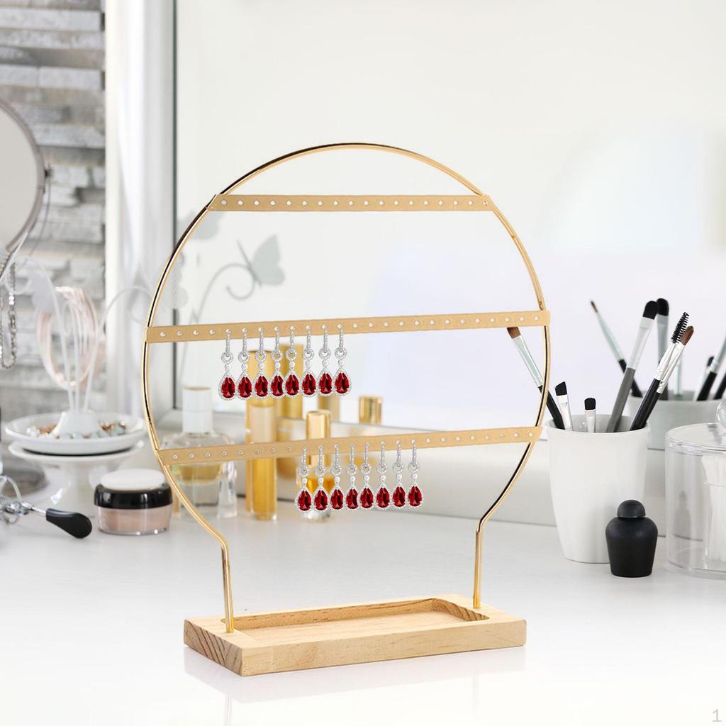 3 Layers Earring Holder Organizer Ear Stud with Holes for Girls Gift