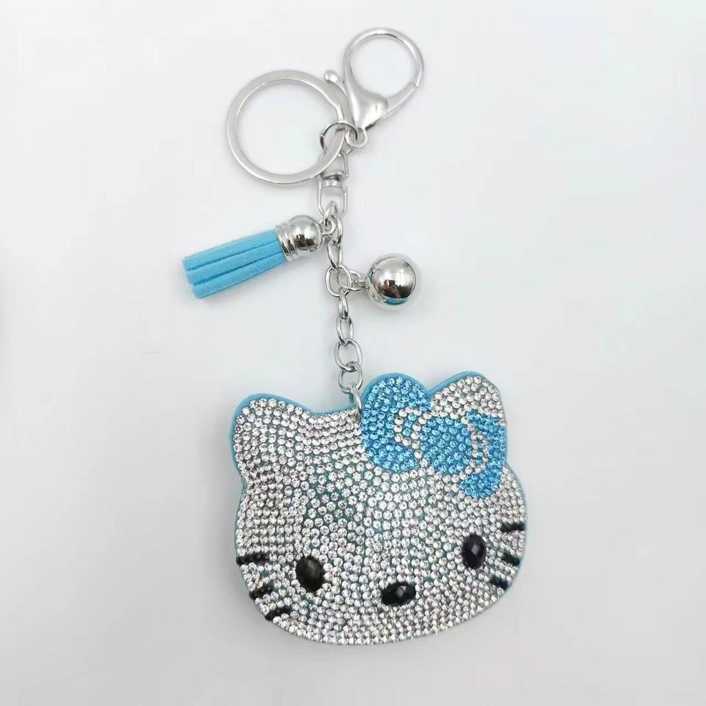 Rhinestone Keychain Kawaii Cartoon Pendant Cute Backpack Charm Birthday Gift Anime Decor