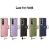 Samsung Z Fold7/6/5 PU Leather Flip Case with Plated Diamond Grid Ring Stand