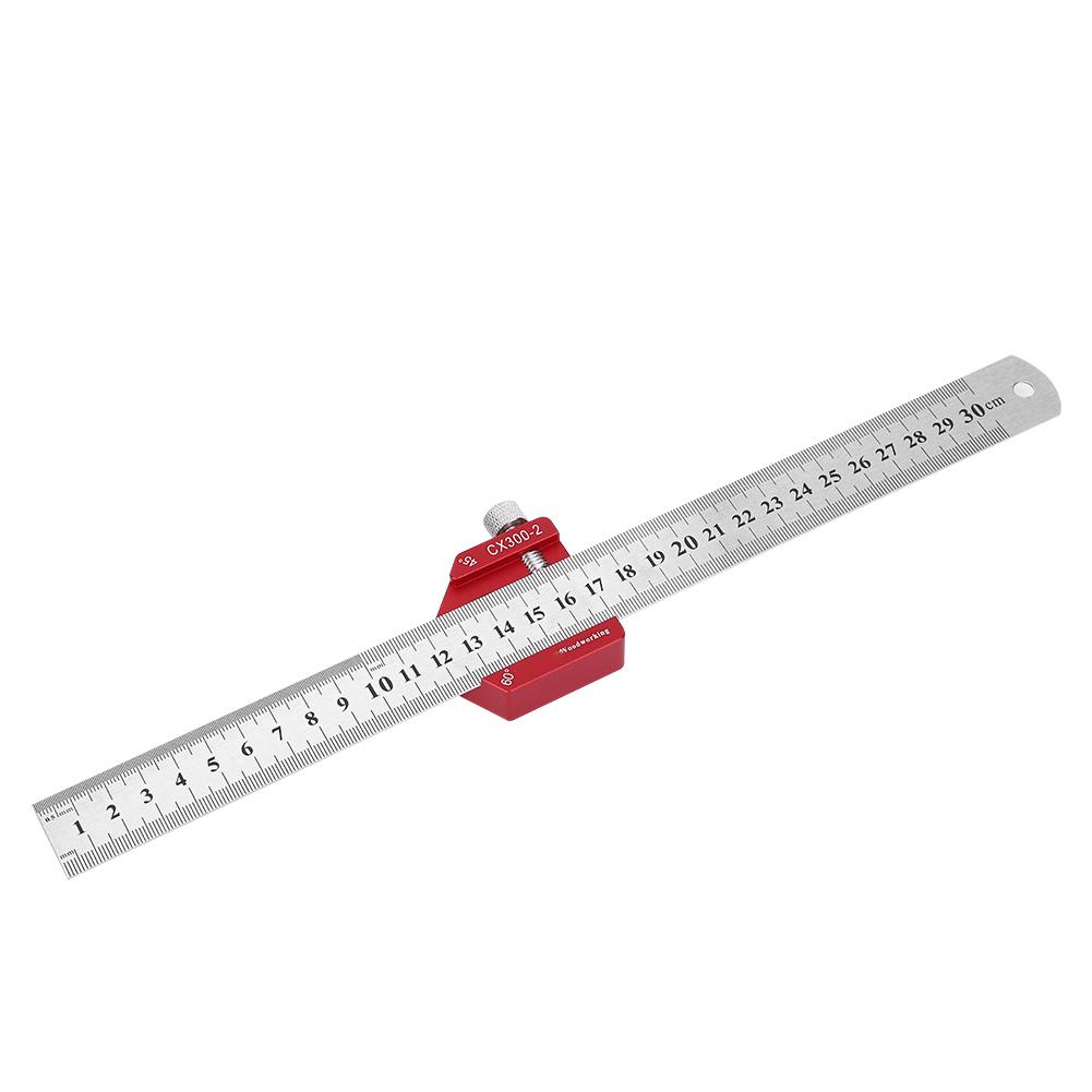 CX3002 Woodworking Scribing Ruler High Precision Angle Measure Carpenter Marking Tool
