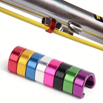 10 ks MTB Bike Brzdový Kabel/Přehazovací Lanko Pouzdro Hliníková Slitina C-Tvarované Spony Svorky Kolo C Klipy Outdoorové Cyklistické Díly