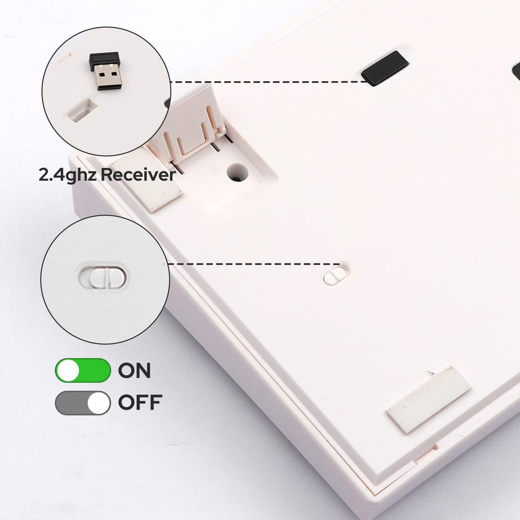 EPOMAKER TH80 Pro Wireless Gaming Keyboard, 3-Mode (2.4GhzBluetooth 5.0USB-C Wired), Hot-Swappable, RGB Backlight, for WindowsMacPS5PS4Xbox,