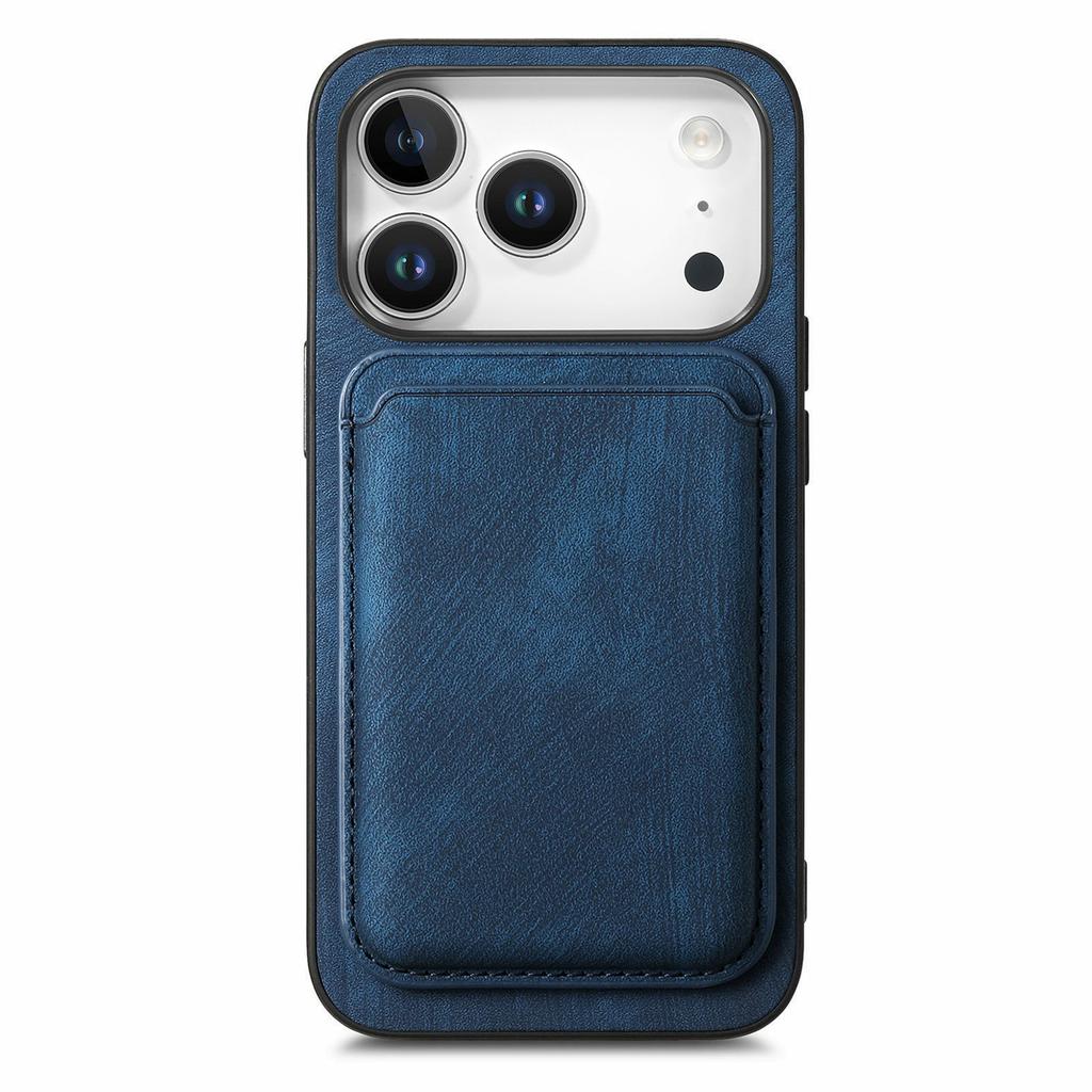 For iPhone 17 Pro Case Retro Leather + TPU Phone Cover with Detachable Card Slot