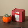 Persimmon tea can ceramic seal Ruyixi candy can packaging box small creative jar wedding gift