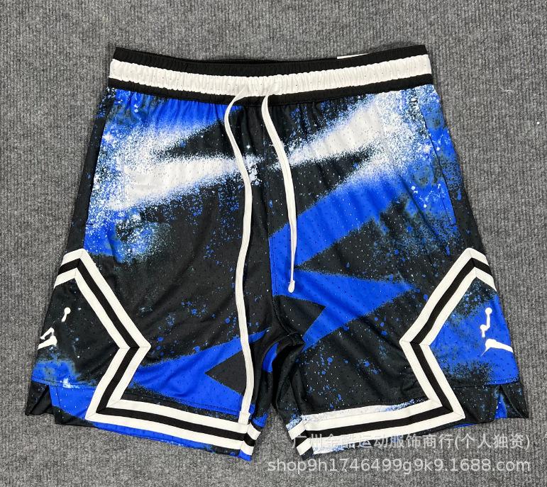 New 2026 summer loose and quick-drying men's AJ basketball shorts printed trendy sports casual pants source wholesale