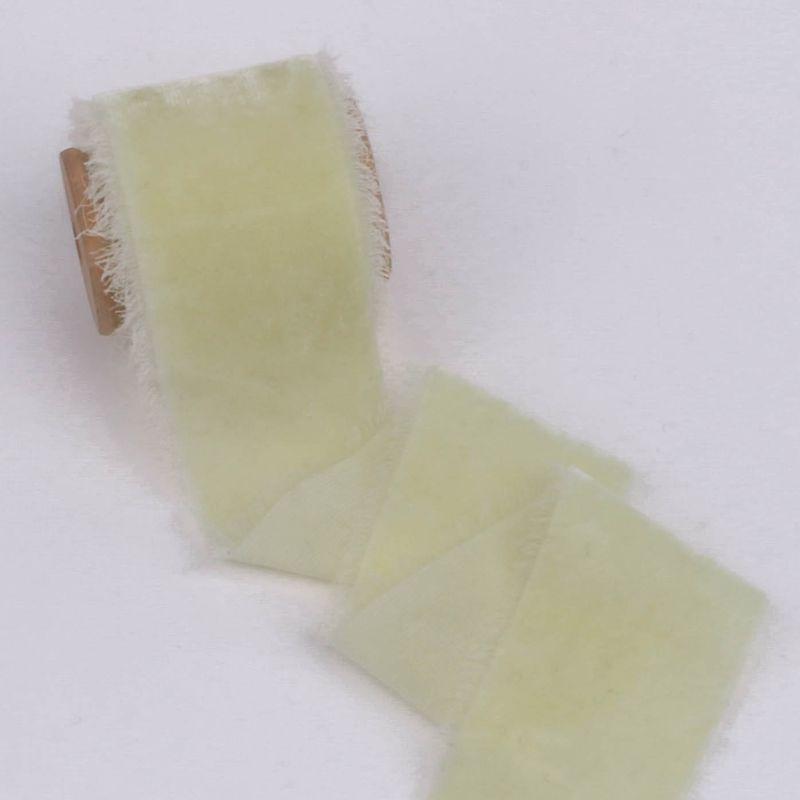 38mm Thickening Velvet Ribbon Handmade Frayed Edged Ribbons Christmas Party Bouquet Gift Packing Decorations DIY Craft
