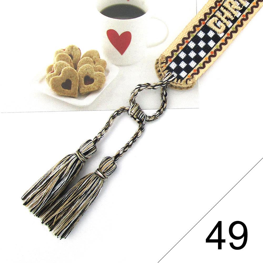 Custom Bohemian Embroidered Bracelet with Tassel and Woven Rope - Handmade Jewelry for Couples and Women