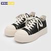 Canvas Platform Sports Shoes Fabric Outdoor Shoes for Men Skateboard Soft and Comfortable All-match Wear-resistant Non-Slip New