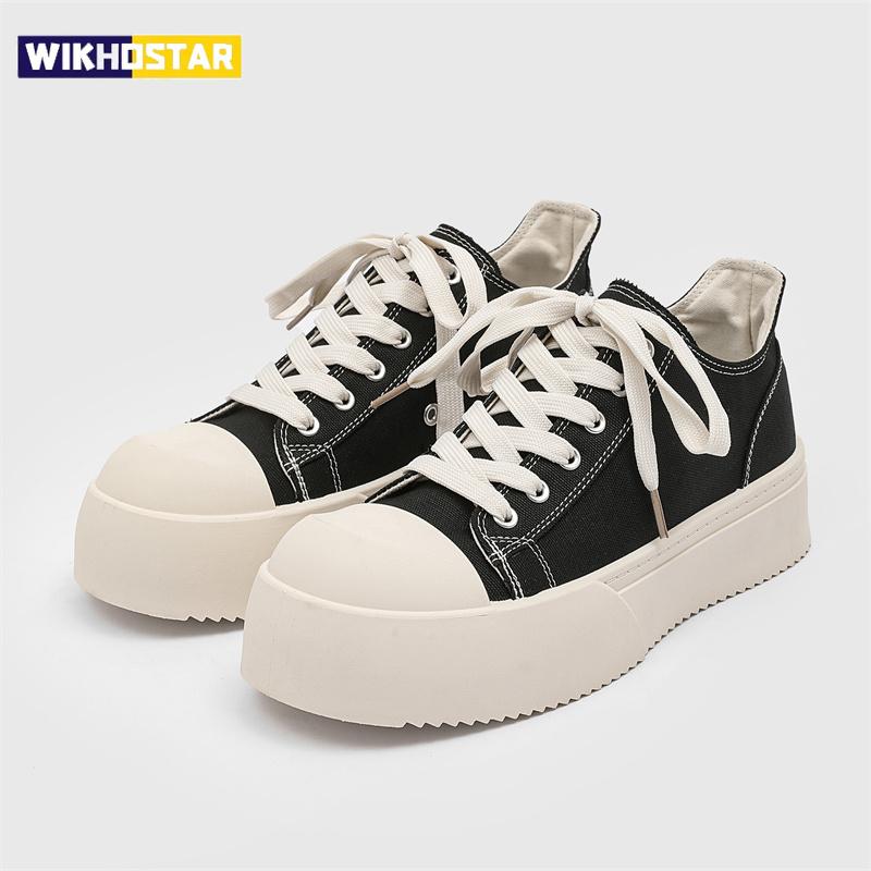 Canvas Platform Sports Shoes Fabric Outdoor Shoes for Men Skateboard Soft and Comfortable All-match Wear-resistant Non-Slip New