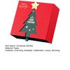 Christmas Gift Box Xmas Eve Red Gift Box with Tree Pattern Presents Wrapping Container for Holiday Decoration