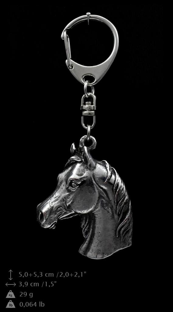 Australian Stock Horse - Silver-plated Key Ring, Handbag Decoration, Backpack Pendant by Art-Dog