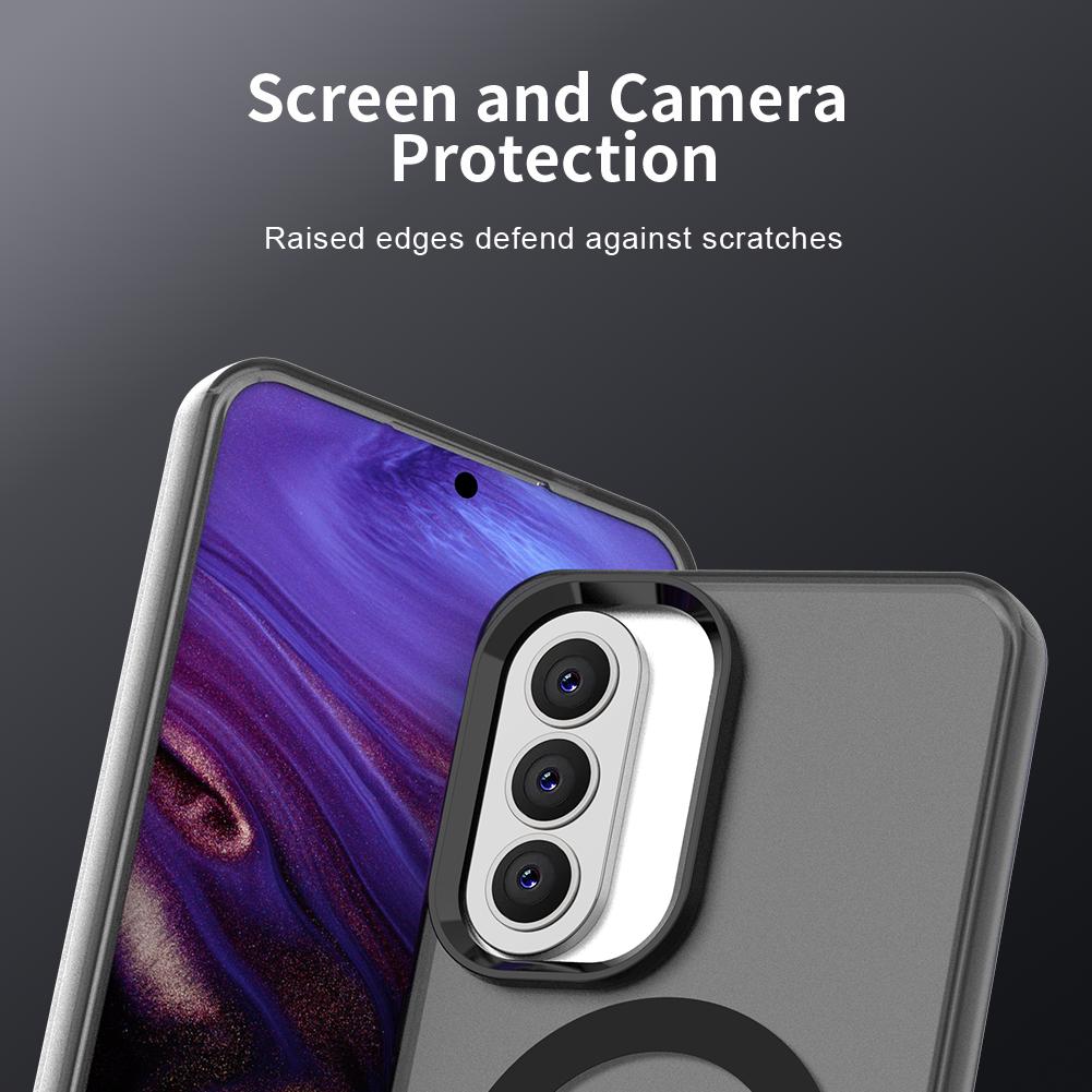 Mattierte Bonbonfarbe Magnetisches Ladecase Für Samsung S26 S25 S23 S24 Ultra Plus FE A57 A37 A17 A07 A56 Transparente Rückseite