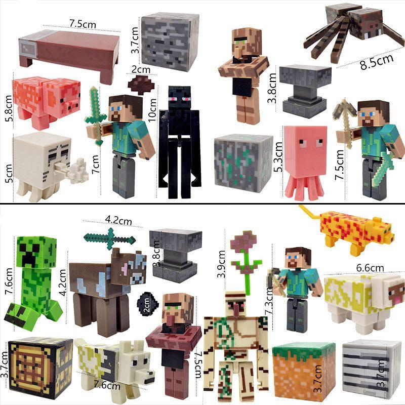 Minecraft Theme Building Blocks Cake Decoration Set For Party Supplies