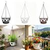Planter Hanging Chain Home Decor Ornament Iron Elegant Hanging Plant Basket for Garden Porch Balcony Indoor Outdoor