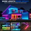 50FT RGB LED Neon Rope Lights APP Remote Control Music Sync Timer IP67 Waterproof for Bedroom Gaming Outdoor Decor