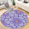 1pc Floral Pattern Carpet, Round Non Slip Durable Large Size Office Carpet, Suitable for Office