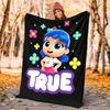 True and the Rainbow Kingdom Flannel Blanket Soft Warm All-Season Throw, Design for Camping, Car Travel, Hiking Sofa, Bed, Perfect Gift for Parties