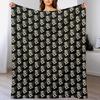 SCIENTOLOGY BLACK PATENT LEATHER ALIGATOR LOGO PATTERN Throw Blanket Modern Design Soft Blanket for Home Decor