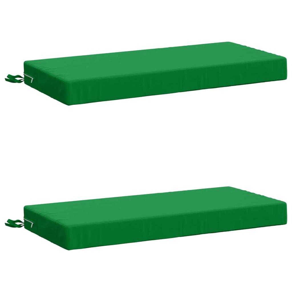2 Piece Bench Cushion Set SOEST 2 Pcs 100percent Polyester Green