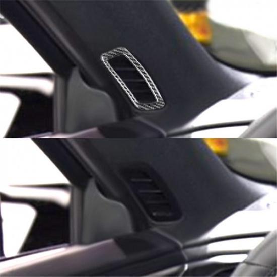 For Mazda CX-9 2016- Carbon Fiber Interior A-Pillar Air Vent Cover Trim