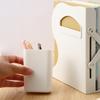 Retractable Bookends with Pen Holder Foldable Adjustable Desktop Book Stand Integrated Desk Book Storage Organizer