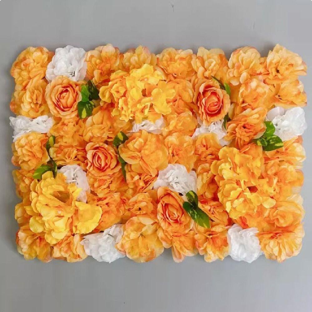60X40cm Artificial Flower Wall Panels Handmade Silk Rose Flower Wall  Home Decor