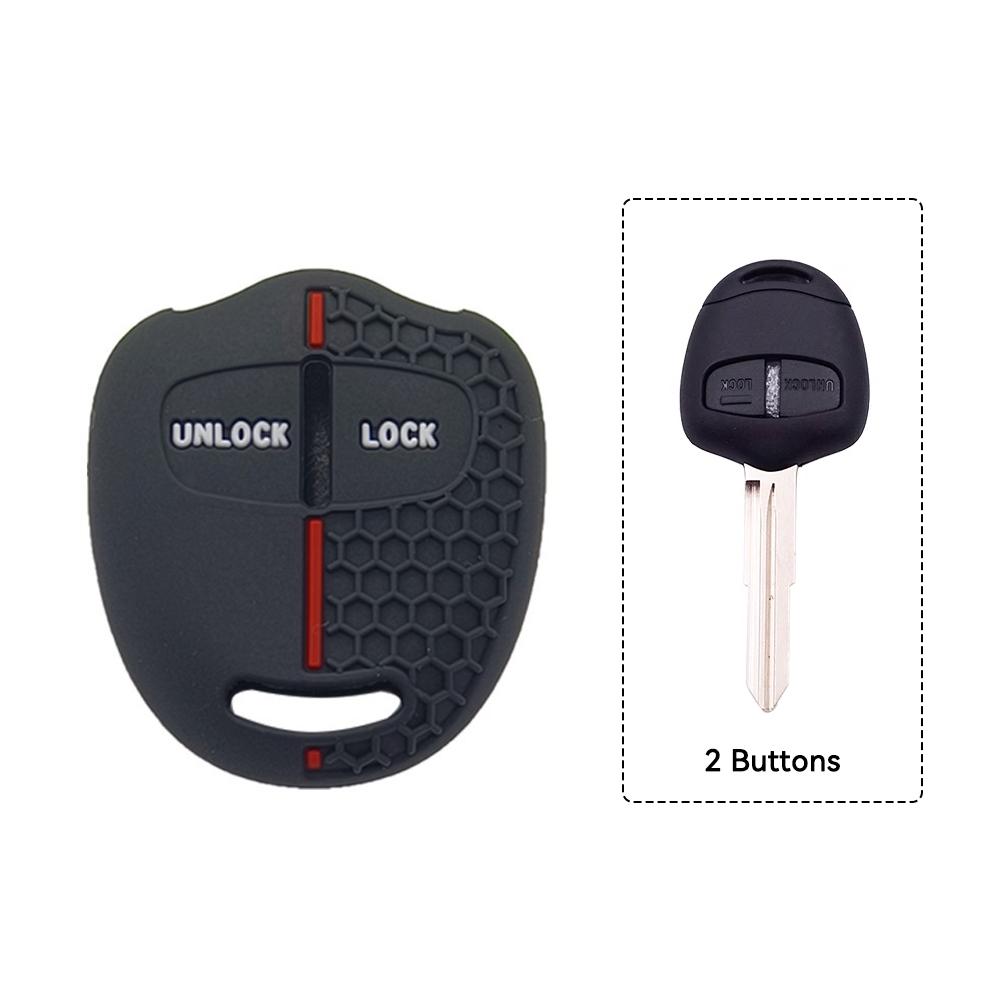 Silicone Car Key Case Cover Fit For Mitsubishi Evolution Lancer Ex Grandis Outlander Triton Pajero Asx Protected Fob