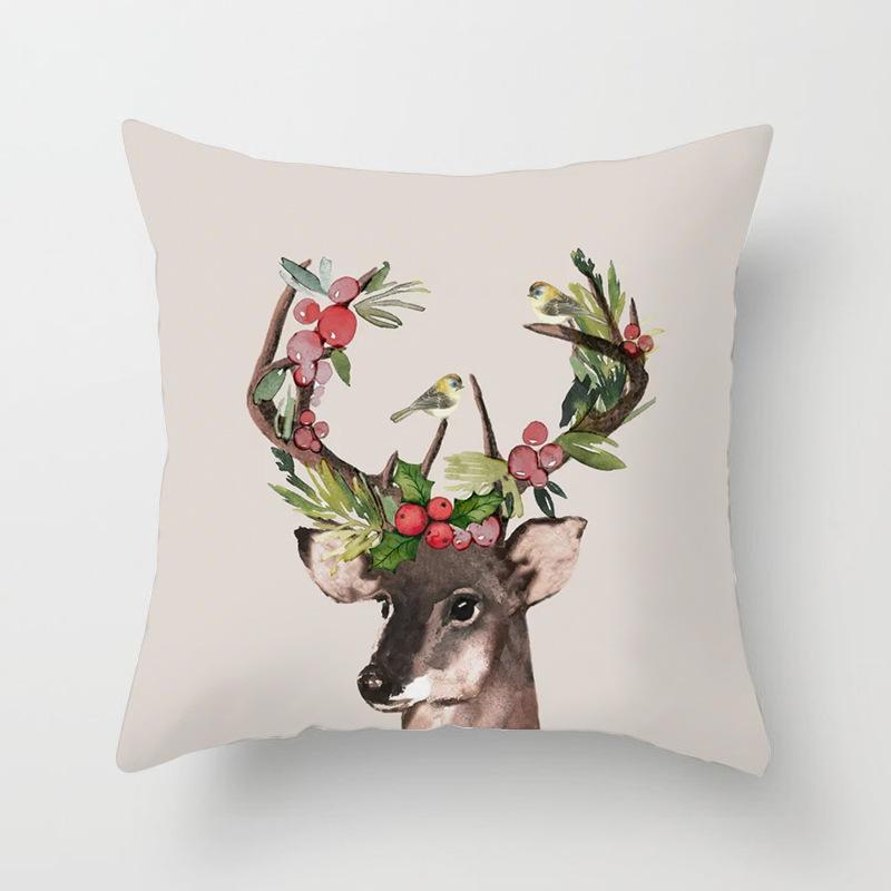 

Sika Deer Series Pillow Cover Home Sofa Cushion Cover Cartoon Premium Durable Quality Useful Practical Reliable 45*45cm