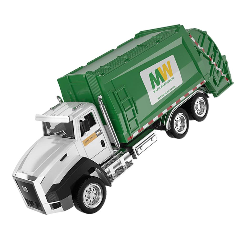 ABBS1 Garbage Truck model Toys for Kids 1:50 Scale Model Car Diecast Pull Back Toy Cars Xmas Gift for children high quality