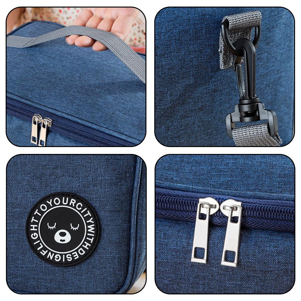 Insulated Lunch Box Men Women Travel Portable Camping Picnic Bag Cold Food Cooler Thermal Bag Kids Insulated Case with Strap