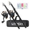 Lixada Fishing Rod Reel Combo Fiberglass Telescopic Fishing Rod Spinning Reel Fishing Line Lures