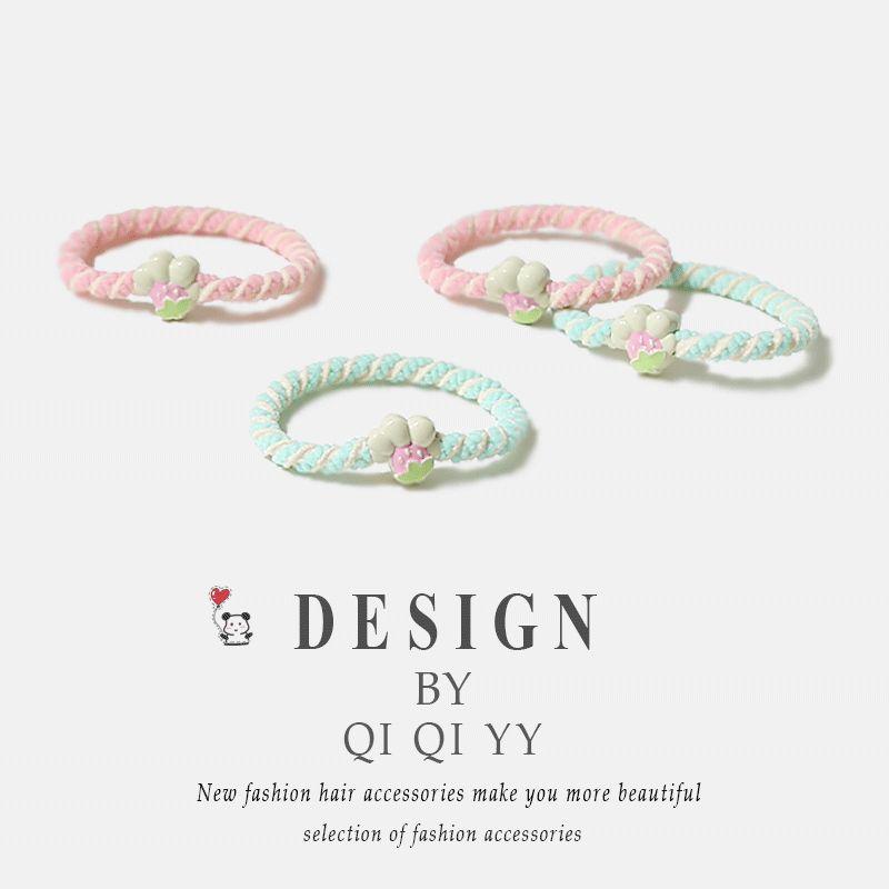 New Arrival Color Strawberry Hair Band Female Tied-up Hair Rubber Band Girlfriends' Gift Carrying Strap Sweet Hair Accessories High Elasticity Durable