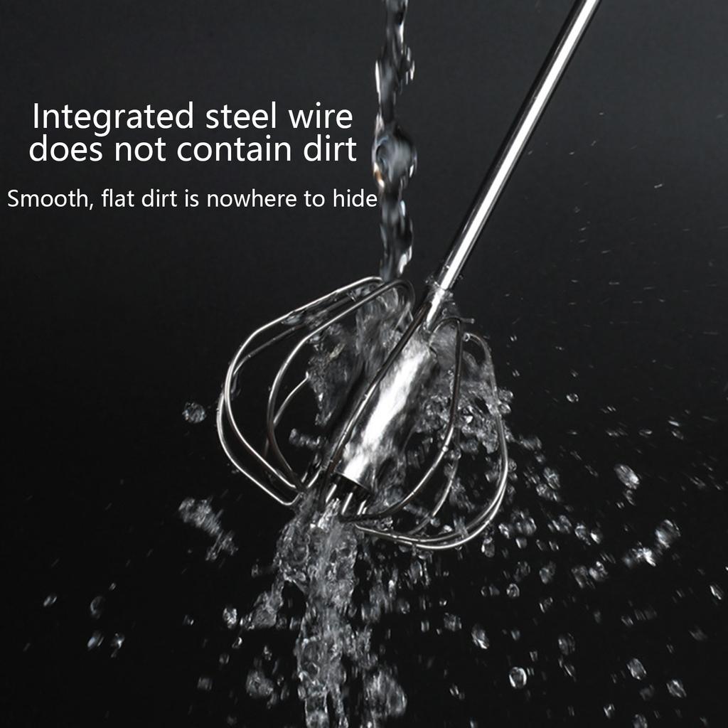 Hand Push Whisk Blender Stainless Steel Egg Beater Semi Automatic Mixer Manual Self Turning Easy Whisk Milk Frother